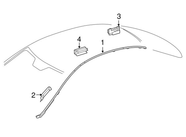 A0009912470 - Mercedes-Benz Front Roof Molding Clip A0009912470