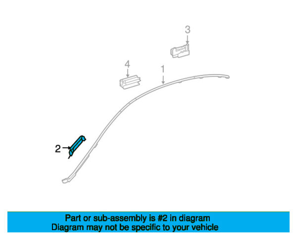A0009912570 - Mercedes-Benz Front Roof Drip Molding Clip A0009912570