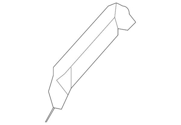 A0009912570 - Mercedes-Benz Front Roof Drip Molding Clip A0009912570