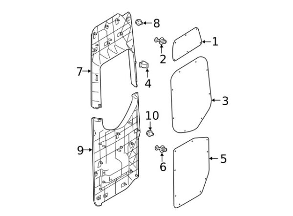 A00099139409051 - Sliding Door Trim Bottom Clip for Mercedes-Benz A00099139409051