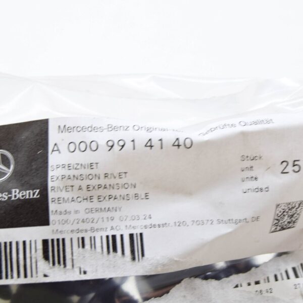 A0009914140 - MERCEDES-BENZ B W245 Rear Bumper Expansion Rivet A00099140 NEW GENUINE