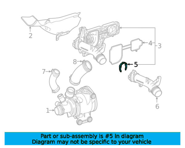 A0009914700 - Mercedes-Benz Engine Coolant Thermostat Housing C-Clip A0009914700