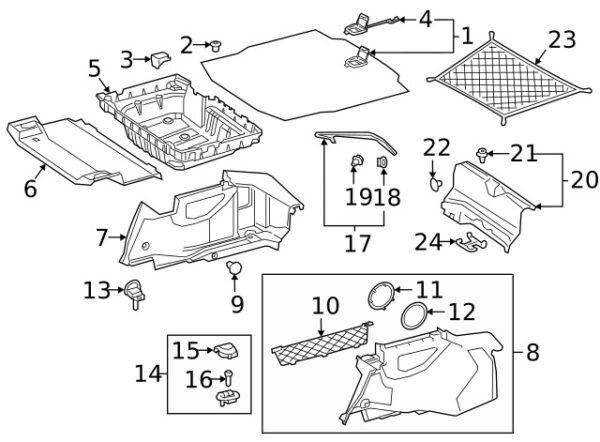 A0009915400 - Mercedes-Benz Trunk Trim Panel Clip A0009915400