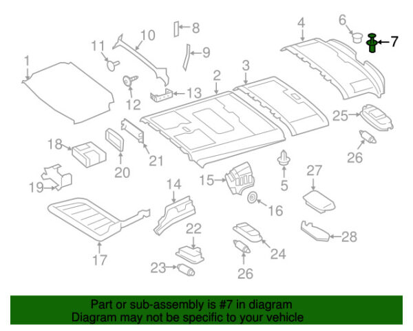 A00099156407J69 - NEW MERCEDES-BENZ SPRINTER CLASS HEADLINER CLIP A00099156407J69 GENUINE