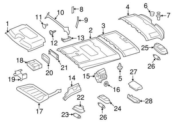 A00099156407J69 - NEW MERCEDES-BENZ SPRINTER CLASS HEADLINER CLIP A00099156407J69 GENUINE