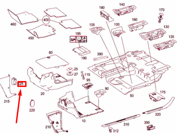 A0009917070 - NEW MERCEDES-BENZ A W169 FRONT WALL PANEL CLAMP A0009917070 GENUINE