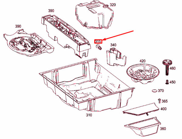 A0009917240 - NEW MERCEDES-BENZ GLE W166 LOADING FLOOR EXPANSION RIVET A0009917240 ORIGINAL