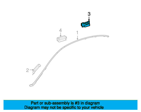 A0009917898 - Mercedes-Benz Rear Roof Molding Clip A0009917898