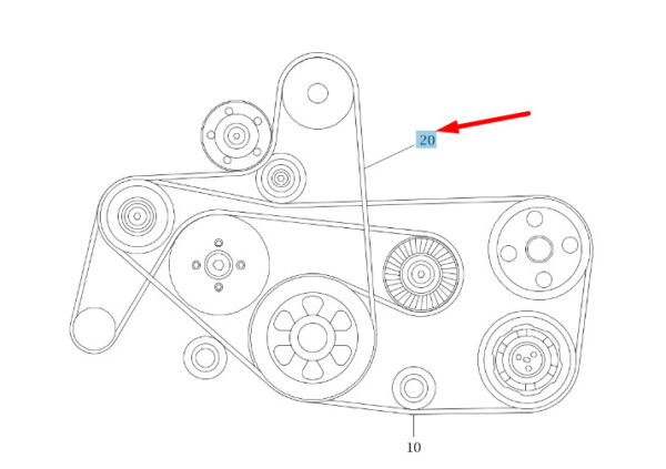 A0009930496 - NEW MERCEDES-BENZ SLR R199 SUPERCHARGER MECHANICAL V-BELT A0009930496 ORIGINAL