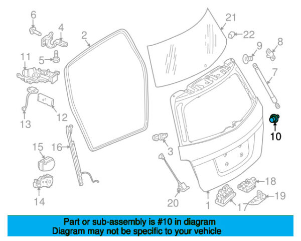 A0009933460 - Mercedes-Benz Rear Liftgate Support Strut Holder A0009933460