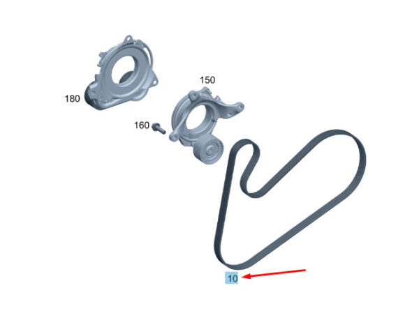 A0009934400 - NEW MERCEDES-BENZ CLA C118 WEDGE RIB STRAP A0009934400 GENUINE