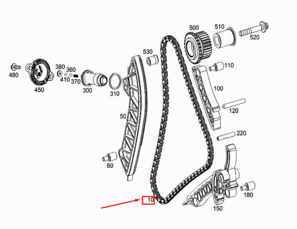 A0009935900 - NEW MERCEDES-BENZ CLS C257 ENGINE TOOTH CHAIN A0009935900 GENUINE