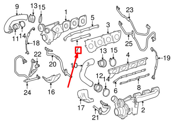 A0009941801 - MERCEDES-BENZ ML W166 TURBOCHARGER RETAINING PLATE A0009941801 NEW GENUINE