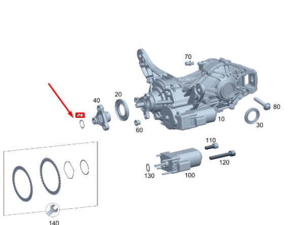 A0009947900 - NEW MERCEDES-BENZ GLA H247 AMG REAR AXLE DIFF CONNECTOR RING A0009947900 ORIGINAL