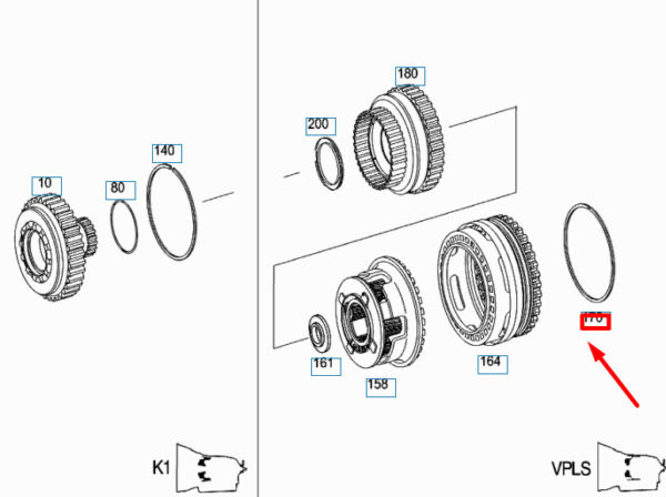 A0009948340 - NEW MERCEDES-BENZ ML W164 CYLINDER FLANGES SNAP RING A0009948340 GENUINE