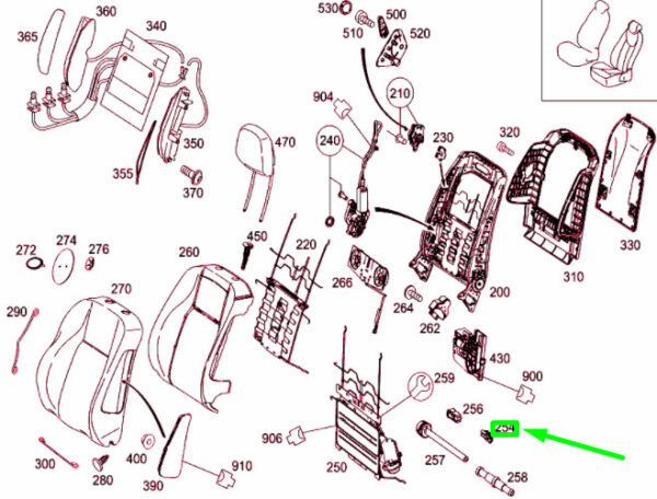 A0009950083 - MB C W204 front seat connector housing connector holder A0009950083 NEW ORIGINAL
