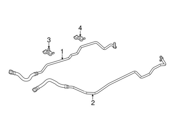 A0009952132 - NEW MERCEDES-BENZ E-CLASS TRANSMISSION OIL COOLER LINE HOLDER A0009952132