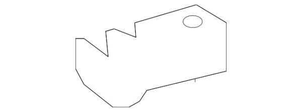 A0009952814 - Mercedes-Benz hood release cable bracket A0009952814