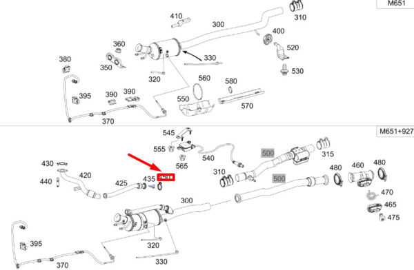 A0009954233 - Mercedes-Benz CLA C117 EGR LineTo Exhaust Line Terminal A0009954233 NEW ORIGINAL