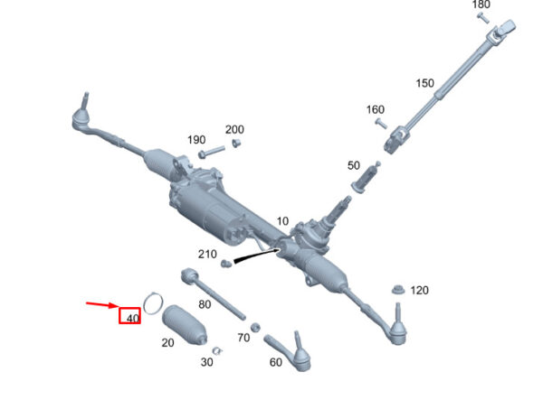 A0009954803 - New MERCEDES-BENZ GLE W167 Steering Gear Single Eye Clamp A0009954803