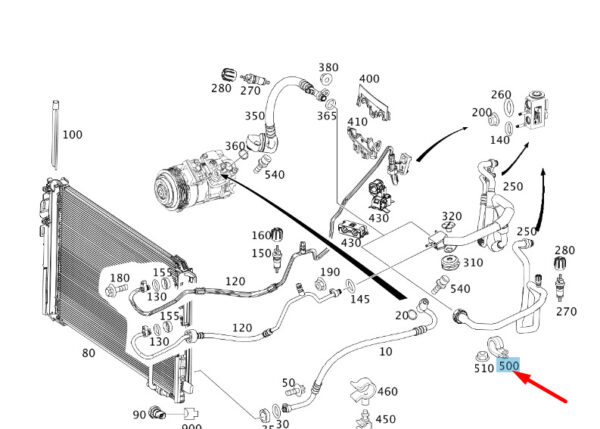 A0009956942 - NEW MERCEDES-BENZ C W204 REFRIGERANT LINE SUPPORT CLAMP A0009956942 ORIGINAL