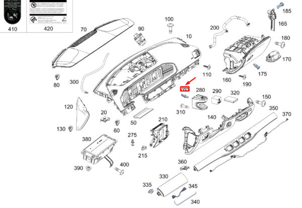 A0009974221 - NEW MB GLE W167 PERFUMATOR HOUSING ELBOW FIT A0009974221 ORIGINAL