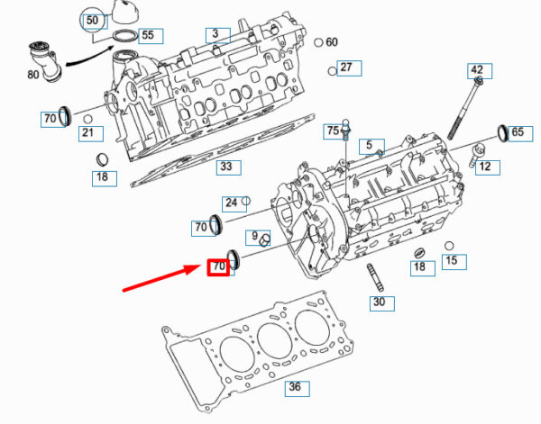 A0009976320 - NEW MERCEDES-BENZ ML W164 HIGH PRESSURE PUMP CAP A0009976320 ORIGINAL
