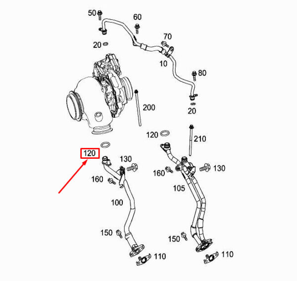A0009978603 - New MERCEDES-BENZ A W177 Oil Return Line O-Ring A0009978603