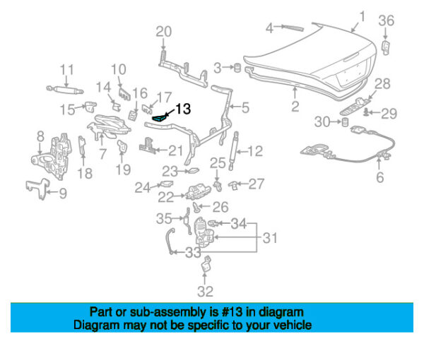 A0009981840 - Mercedes-Benz stop buffer for right rear lid A0009981840