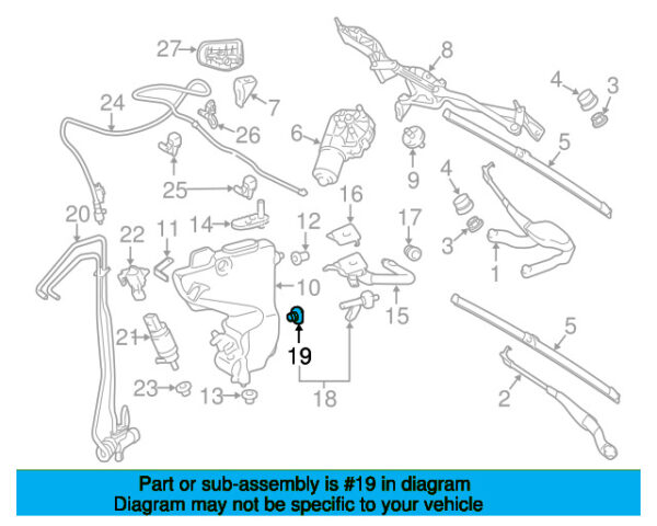 A0009982801 - Mercedes-Benz gasket for washing fluid level sensor A0009982801