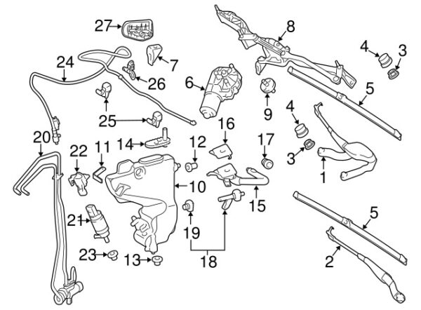 A0009982801 - Mercedes-Benz gasket for washing fluid level sensor A0009982801