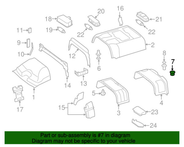 A00099837217J69 - NEW MERCEDES-BENZ SPRINTER CLASS HEADLINER TRIM PLUG A00099837217J69 GENUINE