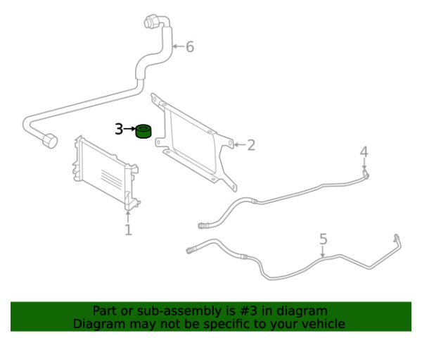 A0009983741 - NEW MERCEDES-BENZ G-CLASS AUTOMATIC TRANSMISSION OIL COOLER INSULATOR A0009983741