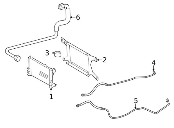 A0009983741 - NEW MERCEDES-BENZ G-CLASS AUTOMATIC TRANSMISSION OIL COOLER INSULATOR A0009983741