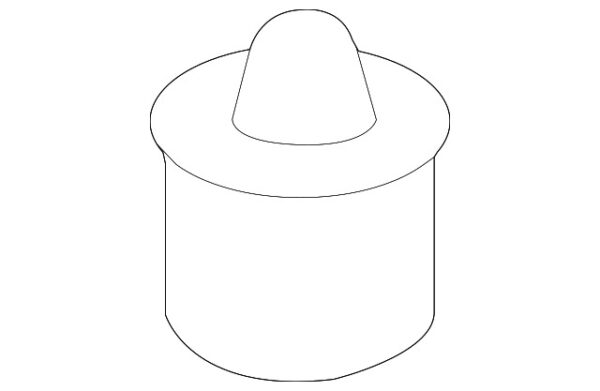 A0009987440 - Mercedes-Benz stop buffer front in center of bonnet A0009987440