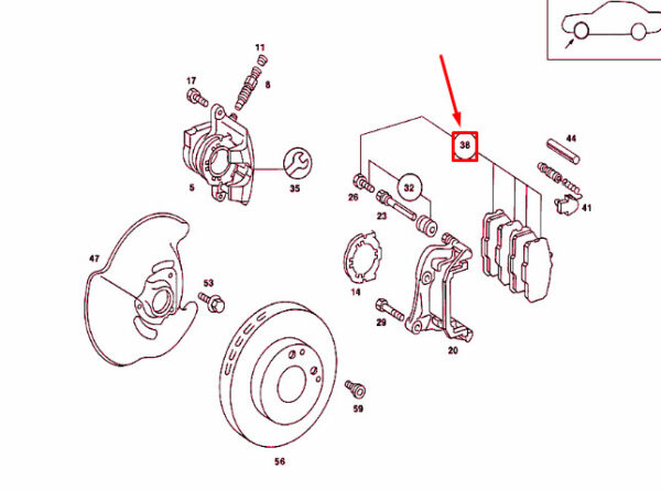 A001420812041 - NEW MERCEDES BENZ 190 W201 FRONT BRAKE LINING SET A001420812041 ORIGINAL