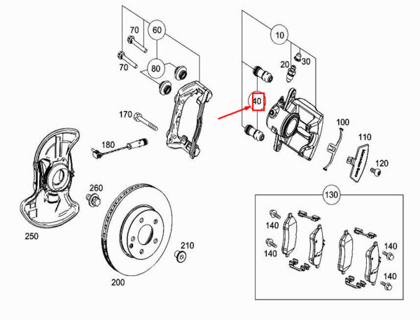 A0014212586 - NEW MERCEDES-BENZ E CONVERTIBLE A207 GUIDE SLEEVE KIT A0014212586 ORIGINAL