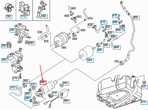 A0014706594 - NEW OEM MERCEDES-BENZ CL C215 AMG ELECTRIC FUEL PUMP A0014706594 GENUINE