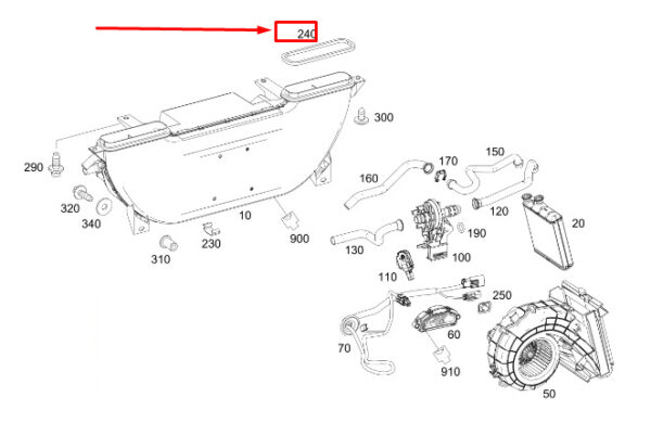 A0018351498 - Mercedes-Benz Sprinter 907 Intake Air Housing Gasket A0018351498 NEW ORIGINAL