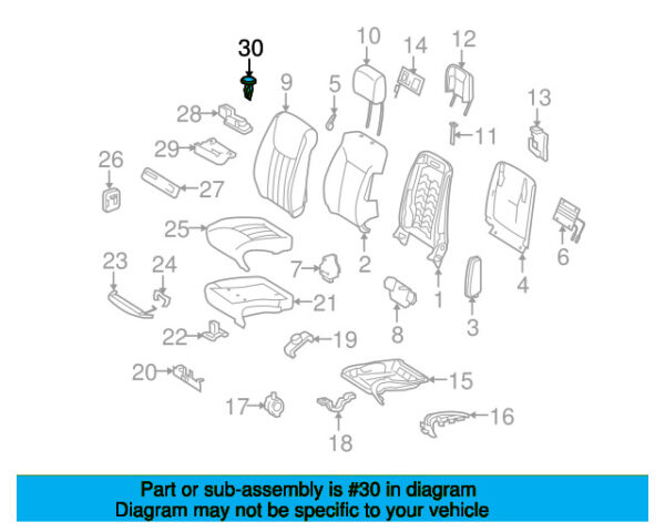 A00198834789007 - Mercedes-Benz Courtesy Light Clip A00198834789007