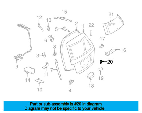 A0019901014 - Mercedes-Benz tailgate lock lock screw A0019901014