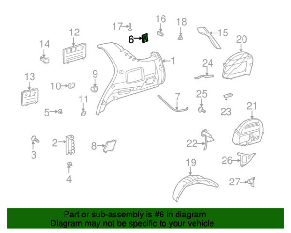 A0019902156 - NEW MERCEDES-BENZ M CLASS QUARTER PANEL TRIM PANEL GROOVE A0019902156 GENUINE