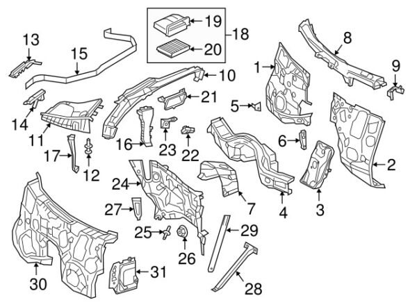 A0019902216 - Mercedes-Benz Dashboard Bolts A0019902216