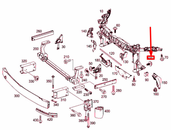 A0019908000 - NEW MB CLA C117 FRONT BOTTOM SUPPORT HEX SCREW A0019908000 ORIGINAL