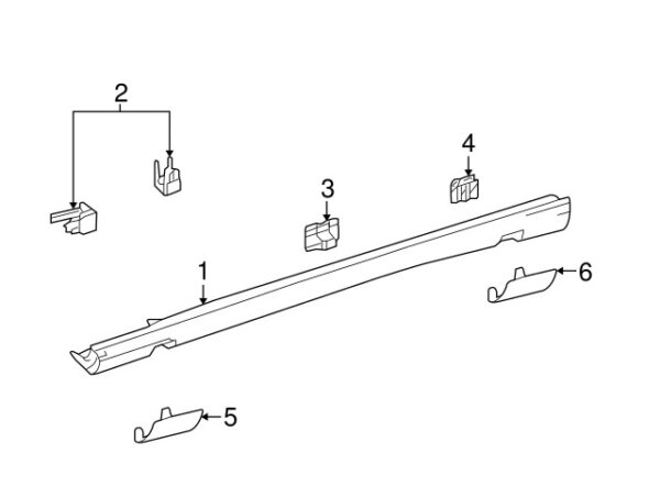 A0019910171 - Mercedes-Benz Front Rocker Panel Molding Clip A0019910171
