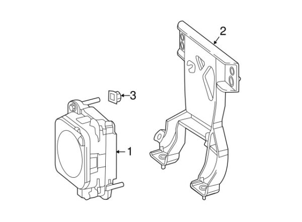 A0019912571 - Mercedes-Benz Inner Cruise Control Distance Sensor Bracket A0019912571