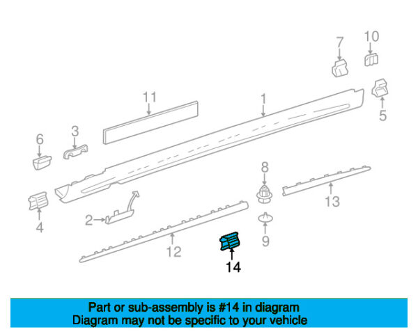 A0019915171 - Mercedes-Benz Rocker Panel Molding Trim Insert Clip A0019915171
