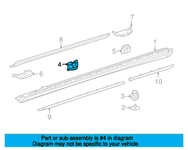 A0019919771 - Mercedes-Benz front sill trim clip A0019919771