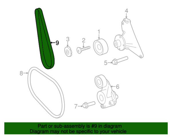 A0019933796 - NEW MERCEDES-BENZ SPRINTER CLASS ACCESSORY DRIVE BELT A0019393796 ORIGINAL