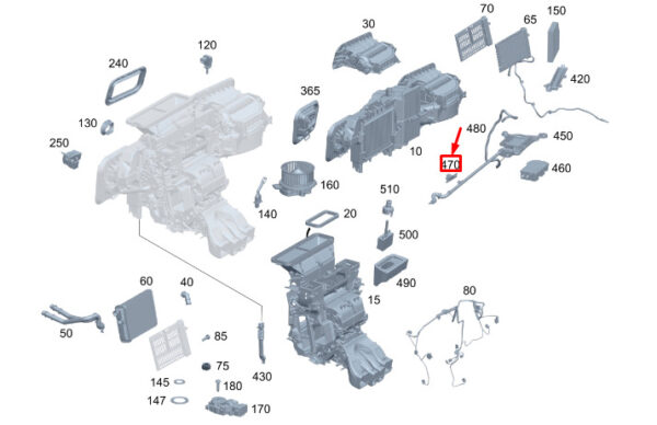 A0019956077 - NEW MERCEDES-BENZ GLE W167 HEATING CABLE LINE LOCK LHD A0019956077